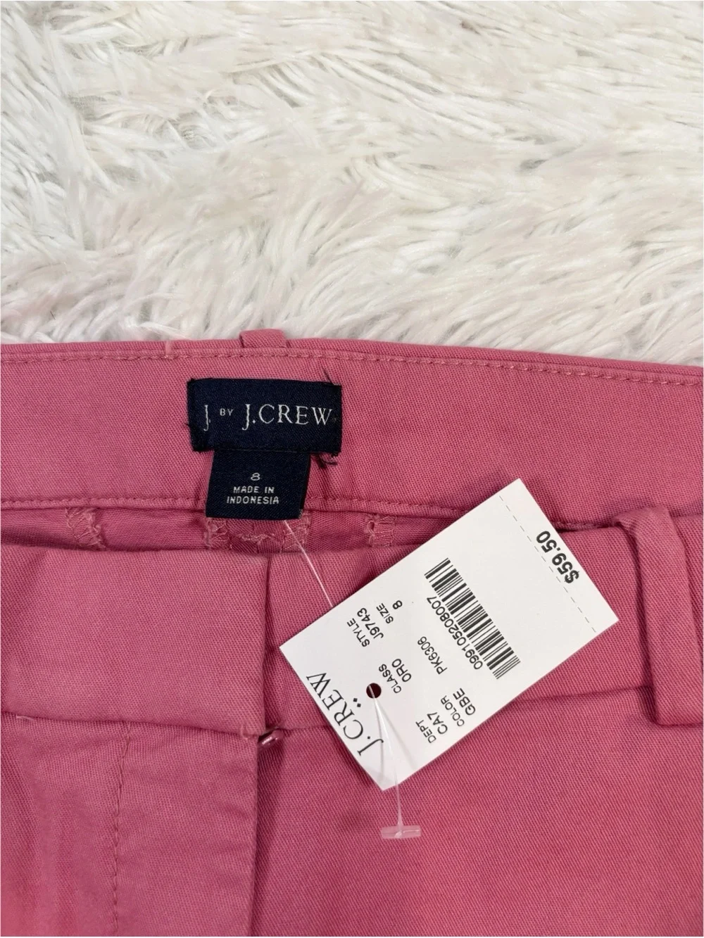 J. Crew Mercantile NWT size 8 Effortless Slim Crop Chino Pants‎ Stretch in pink